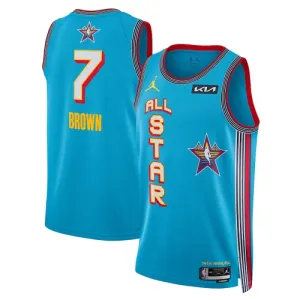 Camiseta Jaylen Brown All Star 2025 Azul Swingman para Hombre Camiseta Jaylen Brown All Star 2025 Azul Swingman para Hombre