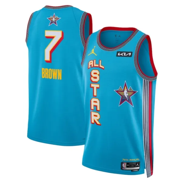 Camiseta Jaylen Brown All Star 2025 Azul Swingman para Hombre Camiseta Jaylen Brown All Star 2025 Azul Swingman para Hombre
