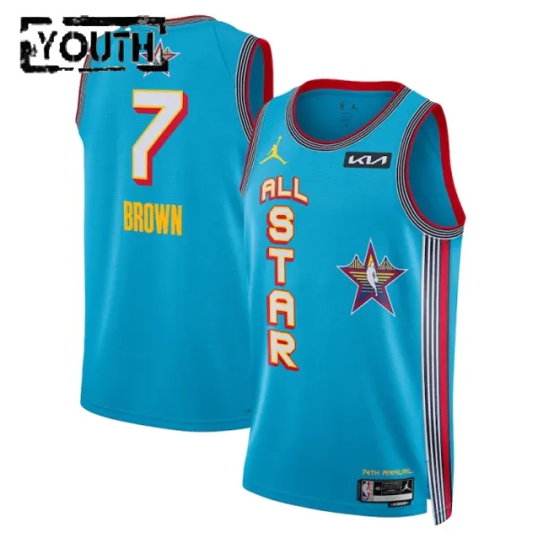 Camiseta Jaylen Brown All Star 2025 Azul Swingman para Niño Camiseta Jaylen Brown All Star 2025 Azul Swingman para Niño