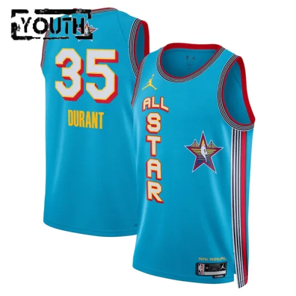 Camiseta Kevin Durant All Star 2025 Azul Swingman para Niño Camiseta Kevin Durant All Star 2025 Azul Swingman para Niño