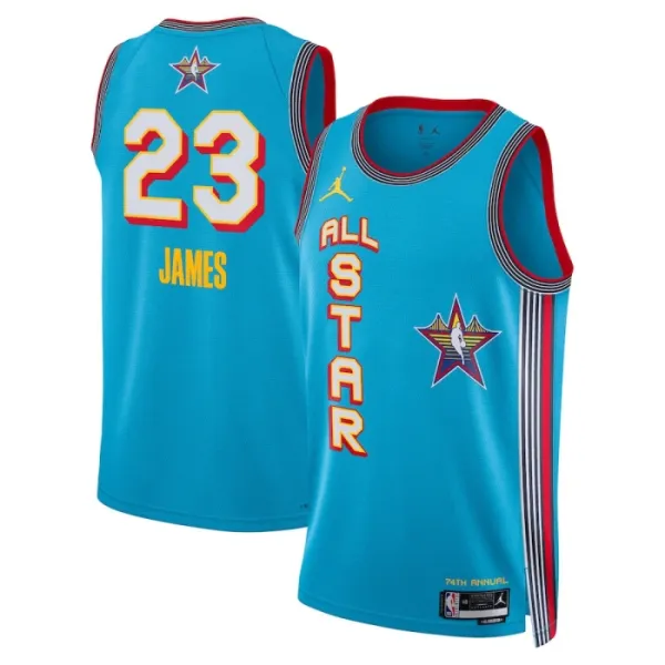 Camiseta Lebron James All Star 2025 Azul Swingman para Hombre Camiseta Lebron James All Star 2025 Azul Swingman para Hombre