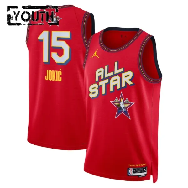 Camiseta Nikola Jokic All Star 2025 Rojo Swingman para Niño