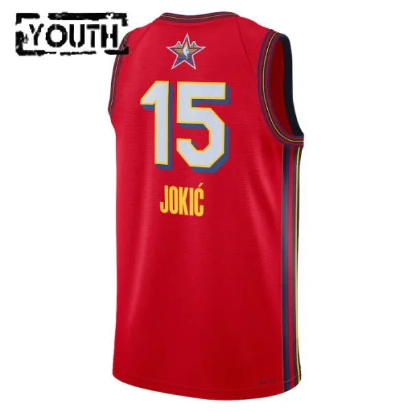 Camiseta Nikola Jokic All Star 2025 Rojo Swingman para Niño