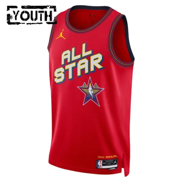 Camiseta Nikola Jokic All Star 2025 Rojo Swingman para Niño