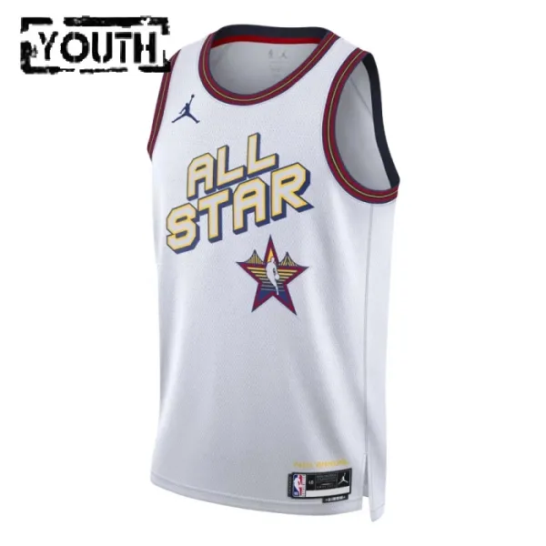 Camiseta Personalizada All Star 2025 Blanco Swingman para Niño