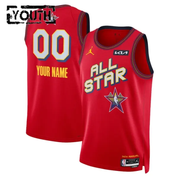 Camiseta Personalizada All Star 2025 Rojo Swingman para Niño