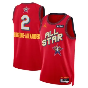Camiseta Shai Gilgeous Alexander All Star 2025 Rojo Swingman para Hombre Camiseta Shai Gilgeous Alexander All Star 2025 Rojo Swingman para Hombre