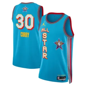 Camiseta Stephen Curry All Star 2025 Azul Swingman para Hombre Camiseta Stephen Curry All Star 2025 Azul Swingman para Hombre