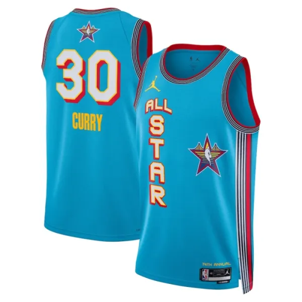Camiseta Stephen Curry All Star 2025 Azul Swingman para Hombre Camiseta Stephen Curry All Star 2025 Azul Swingman para Hombre