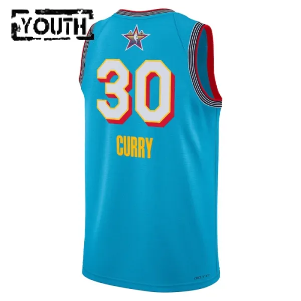 Camiseta Stephen Curry All Star 2025 Azul Swingman para Niño