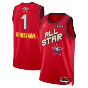 Camiseta Victor Wembanyama All Star 2025 Rojo Swingman para Hombre Camiseta Victor Wembanyama All Star 2025 Rojo Swingman para Hombre