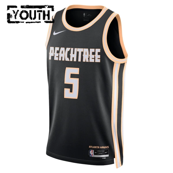 Camiseta Atlanta Hawks Dyson Daniels City Edition 2025-26 Negro Swingman para Niño