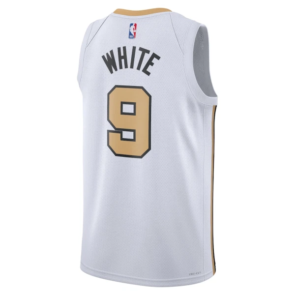 Camiseta Boston Celtics Derrick White City Edition 2025-26 Blanco Swingman para Hombre