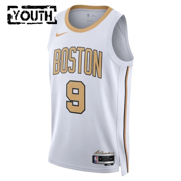 Camiseta Boston Celtics Derrick White City Edition 2025-26 Blanco Swingman para Niño