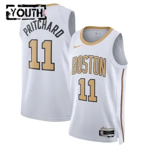 Camiseta Boston Celtics Payton Pritchard City Edition 2025-26 Blanco Swingman para Niño Camiseta Boston Celtics Payton Pritchard City Edition 2025-26 Blanco Swingman para Niño