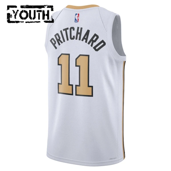 Camiseta Boston Celtics Payton Pritchard City Edition 2025-26 Blanco Swingman para Niño