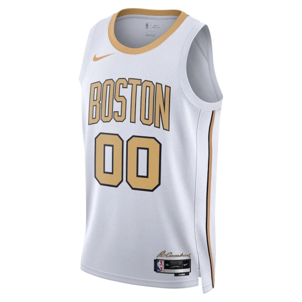 Camiseta Boston Celtics Personalizada City Edition 2025-26 Blanco Swingman para Hombre