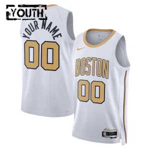 Camiseta Boston Celtics Personalizada City Edition 2025-26 Blanco Swingman para Niño Camiseta Boston Celtics Personalizada City Edition 2025-26 Blanco Swingman para Niño