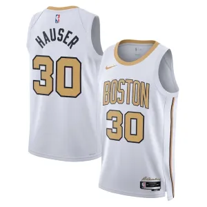 Camiseta Boston Celtics Sam Hauser City Edition 2025-26 Blanco Swingman para Hombre Camiseta Boston Celtics Sam Hauser City Edition 2025-26 Blanco Swingman para Hombre