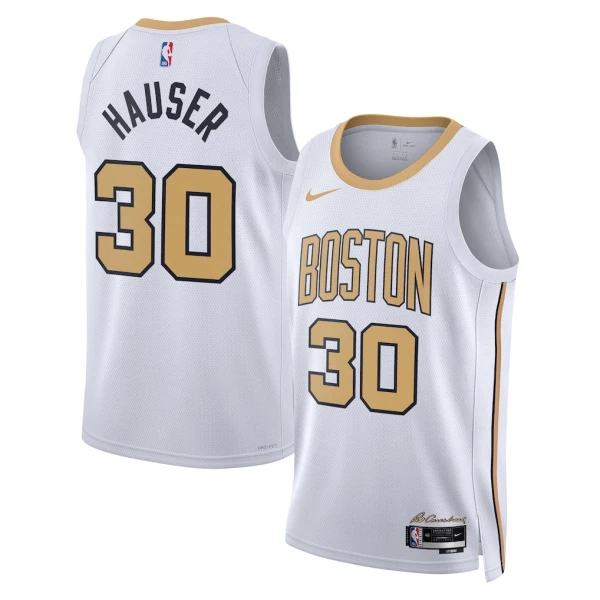 Camiseta Boston Celtics Sam Hauser City Edition 2025-26 Blanco Swingman para Hombre