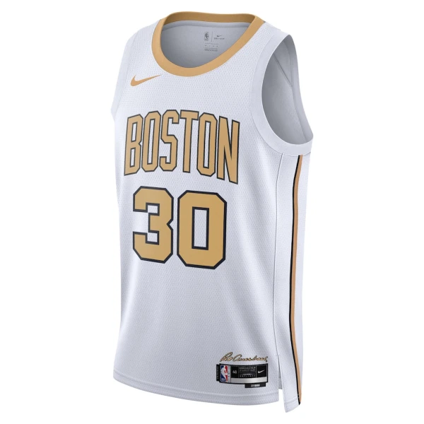 Camiseta Boston Celtics Sam Hauser City Edition 2025-26 Blanco Swingman para Hombre