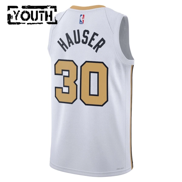 Camiseta Boston Celtics Sam Hauser City Edition 2025-26 Blanco Swingman para Niño
