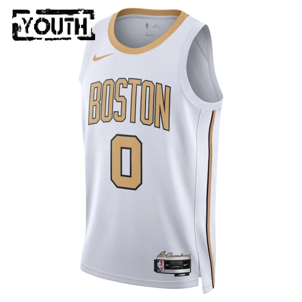 Camiseta Boston Celtics Tatum City Edition 2025-26 Blanco Swingman para Niño