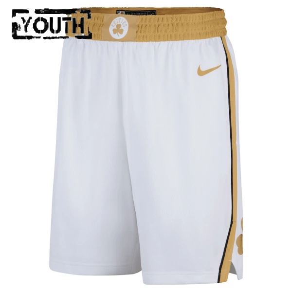 Pantalones Boston Celtics City Edition 2025-26 Blanco Swingman para Niño