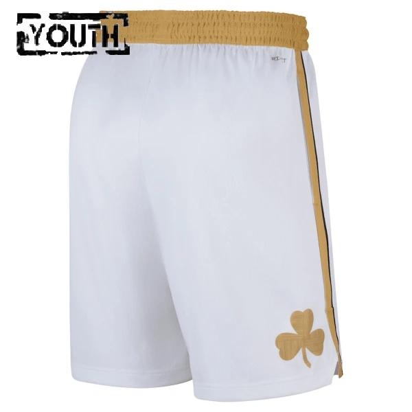 Pantalones Boston Celtics City Edition 2025-26 Blanco Swingman para Niño