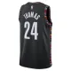 Camiseta Brooklyn Nets Cam Thomas City Edition 2025-26 Negro Swingman para Hombre