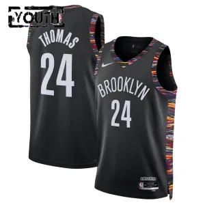 Camiseta Brooklyn Nets Cam Thomas City Edition 2025-26 Negro Swingman para Niño Camiseta Brooklyn Nets Cam Thomas City Edition 2025-26 Negro Swingman para Niño
