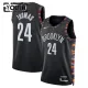 Camiseta Brooklyn Nets Cam Thomas City Edition 2025-26 Negro Swingman para Niño