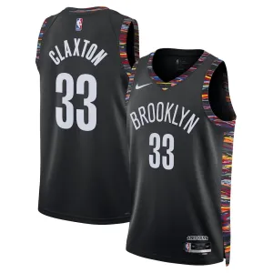 Camiseta Brooklyn Nets Nic Claxton City Edition 2025-26 Negro Swingman para Hombre Camiseta Brooklyn Nets Nic Claxton City Edition 2025-26 Negro Swingman para Hombre