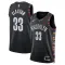 Camiseta Brooklyn Nets Nic Claxton City Edition 2025-26 Negro Swingman para Hombre