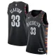 Camiseta Brooklyn Nets Nic Claxton City Edition 2025-26 Negro Swingman para Hombre