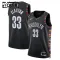 Camiseta Brooklyn Nets Nic Claxton City Edition 2025-26 Negro Swingman para Niño