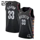 Camiseta Brooklyn Nets Nic Claxton City Edition 2025-26 Negro Swingman para Niño