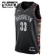 Camiseta Brooklyn Nets Nic Claxton City Edition 2025-26 Negro Swingman para Niño