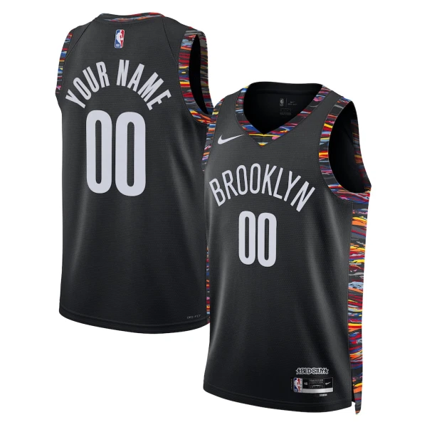 Camiseta Brooklyn Nets Personalizada City Edition 2025-26 Negro Swingman para Hombre