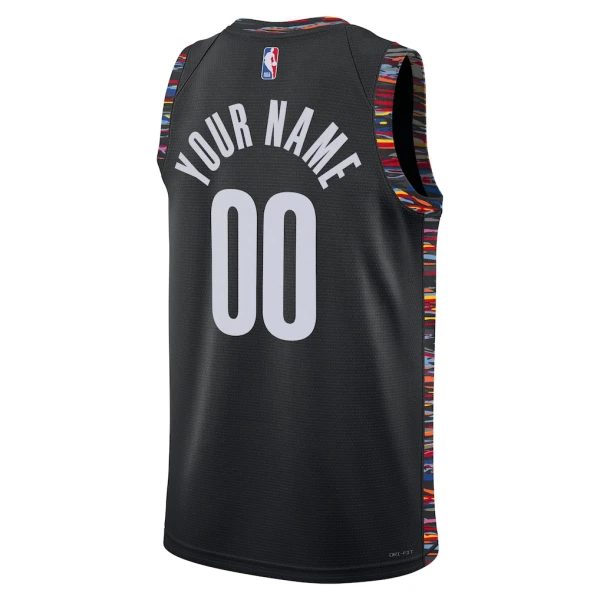 Camiseta Brooklyn Nets Personalizada City Edition 2025-26 Negro Swingman para Hombre