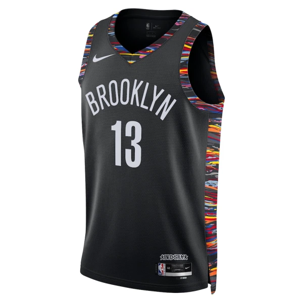 Camiseta Brooklyn Nets Tyrese Martin City Edition 2025-26 Negro Swingman para Hombre