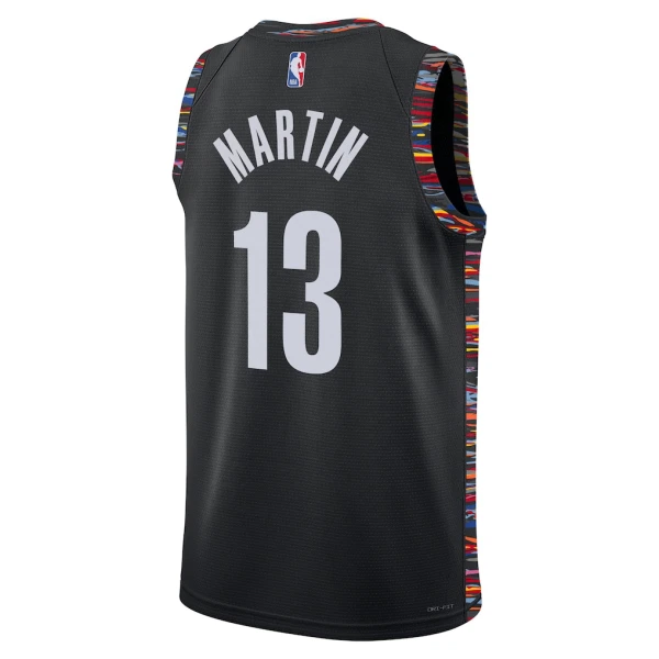 Camiseta Brooklyn Nets Tyrese Martin City Edition 2025-26 Negro Swingman para Hombre