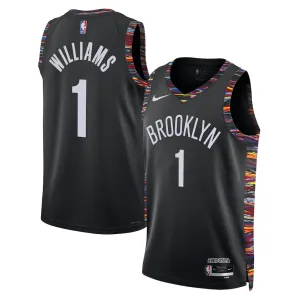Camiseta Brooklyn Nets Ziaire Williams City Edition 2025-26 Negro Swingman para Hombre Camiseta Brooklyn Nets Ziaire Williams City Edition 2025-26 Negro Swingman para Hombre