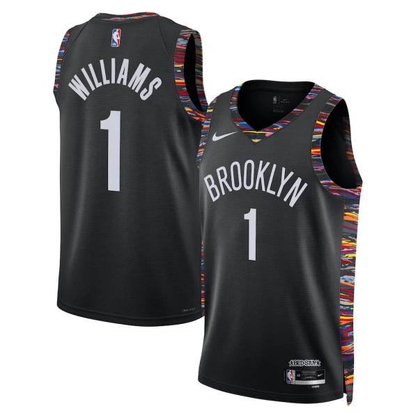 Camiseta Brooklyn Nets Ziaire Williams City Edition 2025-26 Negro Swingman para Hombre