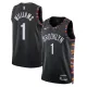 Camiseta Brooklyn Nets Ziaire Williams City Edition 2025-26 Negro Swingman para Hombre