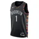 Camiseta Brooklyn Nets Ziaire Williams City Edition 2025-26 Negro Swingman para Hombre