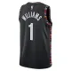 Camiseta Brooklyn Nets Ziaire Williams City Edition 2025-26 Negro Swingman para Hombre
