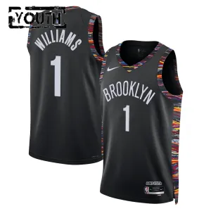 Camiseta Brooklyn Nets Ziaire Williams City Edition 2025-26 Negro Swingman para Niño Camiseta Brooklyn Nets Ziaire Williams City Edition 2025-26 Negro Swingman para Niño