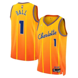 Camiseta Charlotte Hornets Lamelo Ball City Edition 2025-26 Oro Swingman para Hombre Camiseta Charlotte Hornets Lamelo Ball City Edition 2025-26 Oro Swingman para Hombre