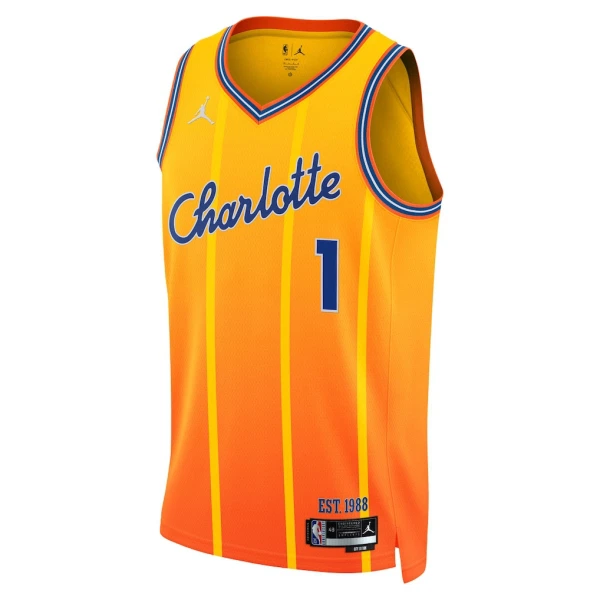 Camiseta Charlotte Hornets Lamelo Ball City Edition 2025-26 Oro Swingman para Hombre